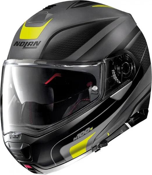 Nolan N100-5 Orbiter N-COM Helmet, grey-yellow, Size XL