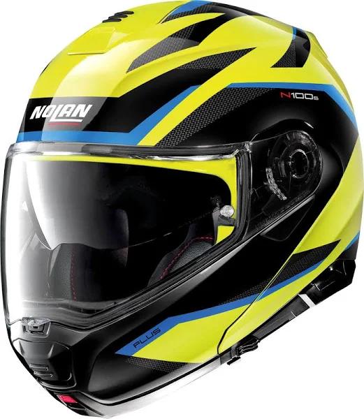 Nolan N100-5 Plus Overland N-COM Helmet, black-yellow, Size S
