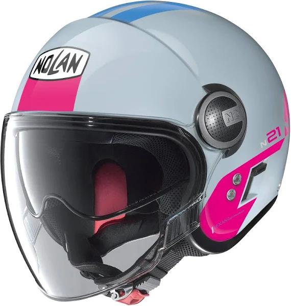 Nolan N21 Visor Agility Jet Helmet, white-pink, Size S