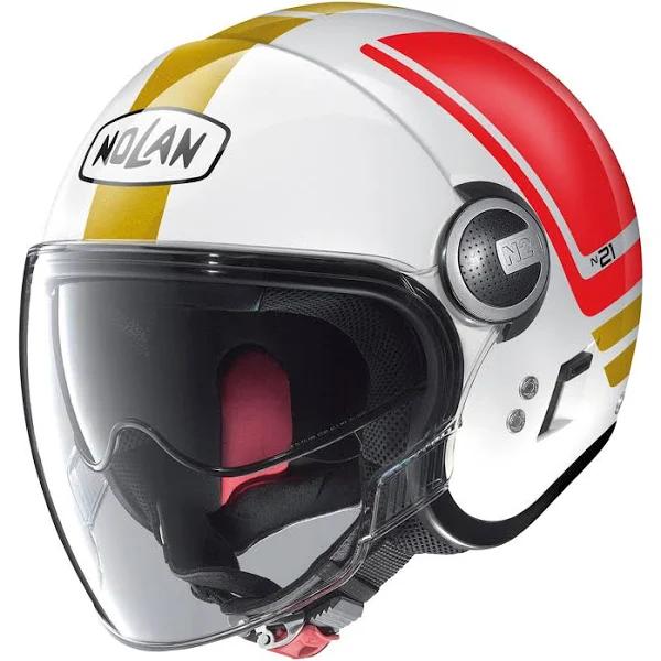 Nolan N21 Visor Flybridge Jet Helmet, white-pink-green, Size XS