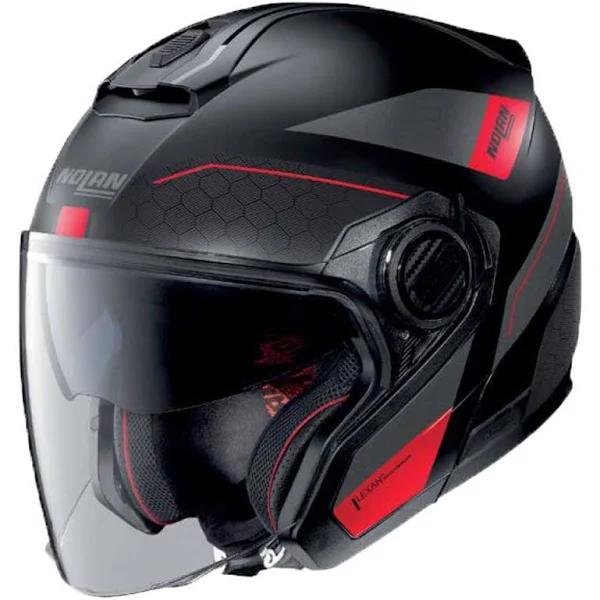 Nolan N40-5 Pivot N-COM Jet Helmet Black Red XS - Jet Helmets
