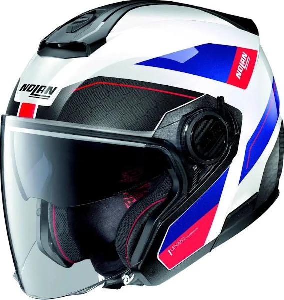Nolan N40-5 Pivot N-COM Jet Helmet White Blue XS - Jet Helmets