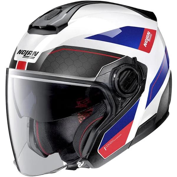 Nolan N40-5 Pivot N-COM Jet Helmet White Blue XXS - Jet Helmets