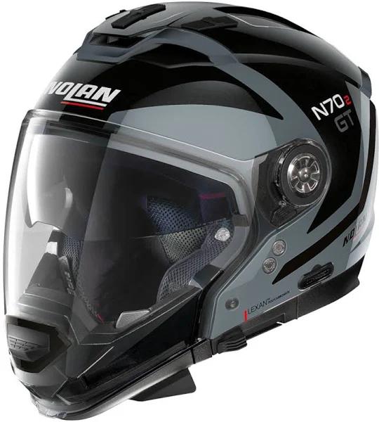 Nolan N70-2 GT Glaring N-com Helmet, black-grey, Size L