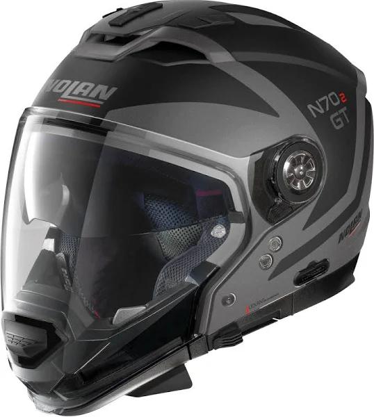 Nolan N70-2 GT Glaring N-com Helmet, black-grey, Size M
