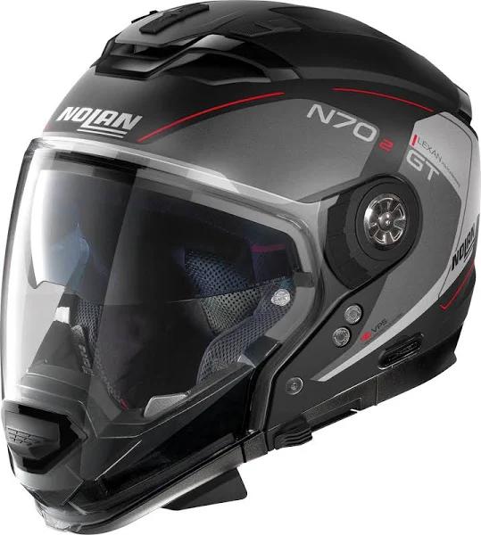 Nolan N70-2 GT Lakota N-com Helmet, black-red, Size XS