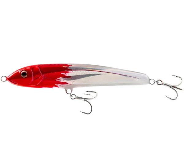 Nomad Design Riptide 125mm 25g Floating Stickbait Fishing Lure - Fireball Red Head FRH