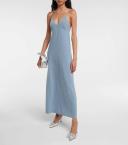 Norma Kamali, Jersey slip maxi dress, Women, Blue, L, Dresses, Materialmix