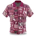 NRL Fanatics Button Up Polo Shirt - Queensland Maroons - Rugby League - Qld XL