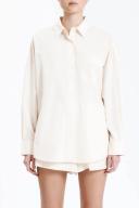 Nude Lucy - Cruz Poplin Shirt in Cloud White