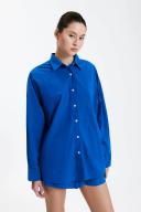 Nude Lucy Cruz Poplin Shirt - Pacific S