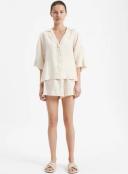 Nude Lucy Linen Lounge Short - 9 Colours, S / White
