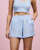 Nude Lucy - Linen Lounge Shorts in Sky Blue