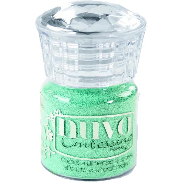 Nuvo Embossing Powder .74oz-Cool Jade