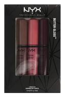 Nyx Butter Gloss 3pc. Set (Ginger Snap,strawberry Cheesecake,&devils Food Cake)