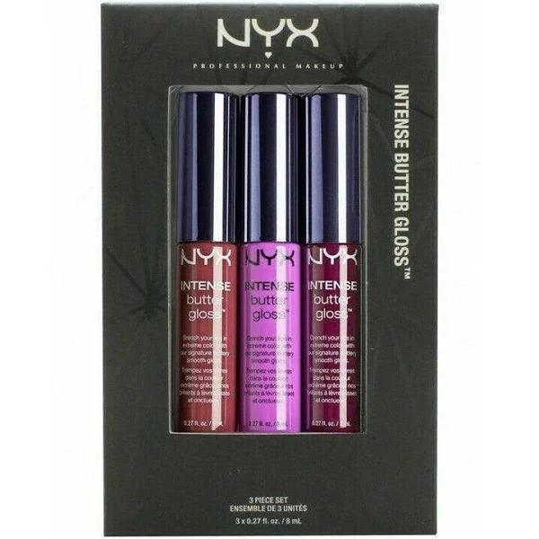 Nyx Butter Gloss 3pc. Set (Ginger Snap,strawberry Cheesecake,&devils Food Cake)