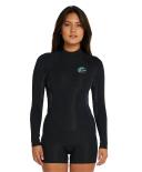 O'Neill Bahia 2mm Long Sleeve Long Springsuit Womens Wetsuit - Black Night Jungle 16
