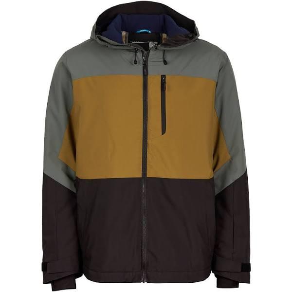 O'Neill Men's Carbon Snow Jacket - Balsam Green Colour Block Size S