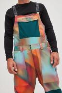 O'Neill Men's Ski Bib Deep Teal Color Block Shred Bib Snow Pants L