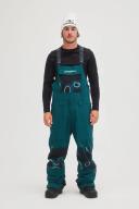 O'Neill Men's Ski Bib Deep Teal Color Block Shred Bib Snow Pants XL
