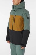 O'Neill Men's Ski Jacket Balsam Green Color Block Carbon Ski Jacket L