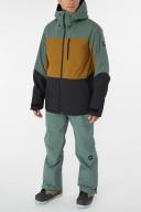 O'Neill Men's Ski Jacket Balsam Green Color Block Carbon Ski Jacket L