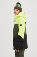 O'Neill Men's Ski Jacket Pyranine Yellow Color Block Carbon Ski Jacket M