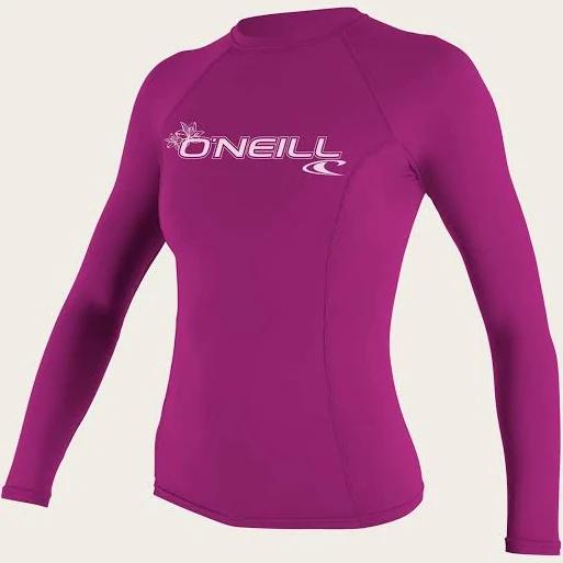 O'Neill Wetsuits Women's Basic Skins UPF 50+ Long Sleeve Rash Guard