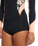 O'Neill Women's Bahia 2mm Long Arm Mid Spring Suit - Black Wild Papaya Size 12