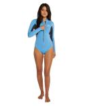 O'Neill Women's Bahia 2mm Long Sleeve Cheeky Spring Suit Wetsuit - Fog Size 8