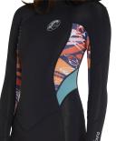 O'Neill Women's Bahia 2mm Long Sleeve Mid Spring Suit Wetsuit - Navy Tropical Size 6