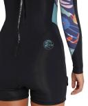 O'Neill Women's Bahia 2mm Long Sleeve Mid Spring Suit Wetsuit - Navy Tropical Size 6