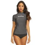 O'Neill Women's Basic Skins Short Sleeve Crew Rashguard - Graphite - Swimoutlet.com