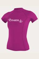 O'Neill Women's Basic Skins UPF 50+ Short Sleeve Sun Shirt, Fox Pink,