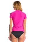 O'Neill Women's Basic Skins UPF 50+ Short Sleeve Sun Shirt, Fox Pink,