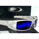 Oakley Gascan Black Gloss Polarized Galaxy Gold Fire Iridium Sunglass 9014