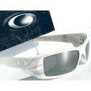 Oakley Gascan Black Gloss Polarized Galaxy Gold Fire Iridium Sunglass 9014