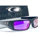 Oakley Gascan Black Gloss Polarized Galaxy Gold Fire Iridium Sunglass 9014