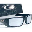Oakley Gascan Black Gloss Polarized Galaxy Gold Fire Iridium Sunglass 9014