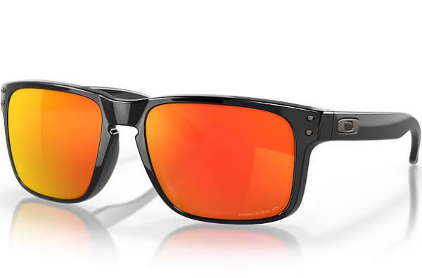 Oakley Holbrook Sunglasses - Polished Black with Polarized Prizm Ruby Lenses