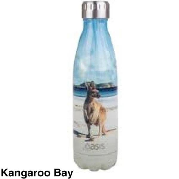 Oasis 500ml Stainless Steel Double Wall Insulated Drink Bottle Kangaroo Bay