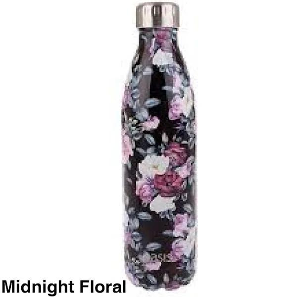 Oasis Stainless Steel Insulated Drink Bottle 750ml - Midnight Floral