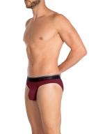 Obviously PrimeMan AnatoMAX Hipster Brief - Maroon Burgundy Small