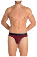 Obviously PrimeMan AnatoMAX Hipster Brief - Maroon Burgundy Small