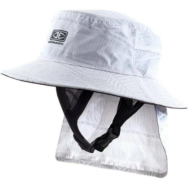 Ocean and Earth Indo Stiff Peak Surf Hat White Size L