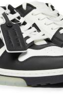 off-white - Black and White Leather Out of Office Sneakers 43
