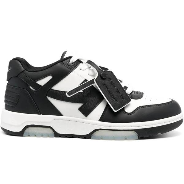 off-white - Black and White Leather Out of Office Sneakers 43