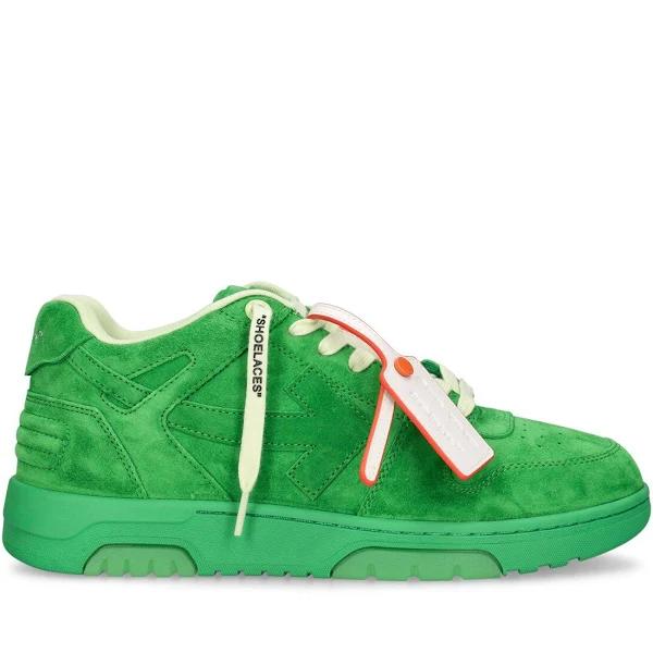 off-white | Men Out of Office Suede Sneakers Green 44