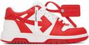 off-white Red & White Out of Office Sneakers