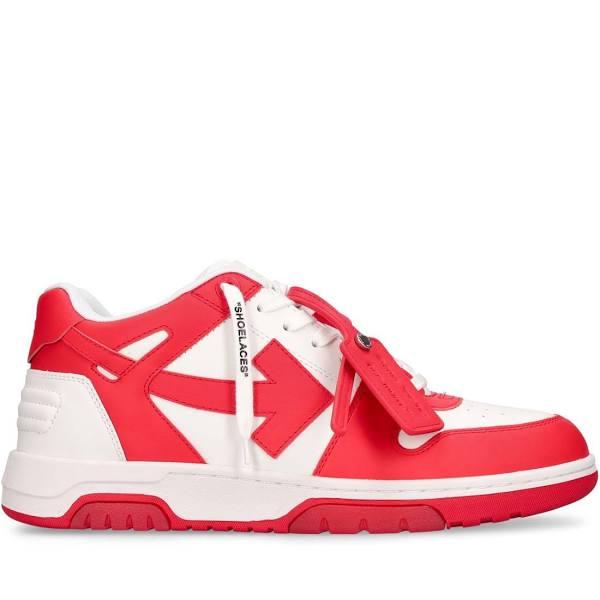 off-white Red & White Out of Office Sneakers